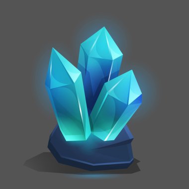 cartoon crystal for games.  clipart