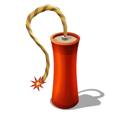 Oyunlar için fitil yanma ile karikatür dinamit 