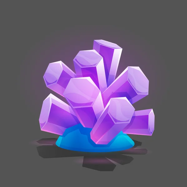 Cartoon crystal voor games. — Stockvector