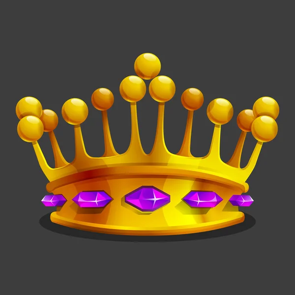 Ikona Cartoon golden crown — Wektor stockowy