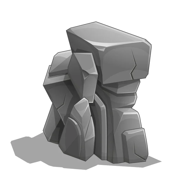 Cartoon zware isometrische rotsen — Stockvector