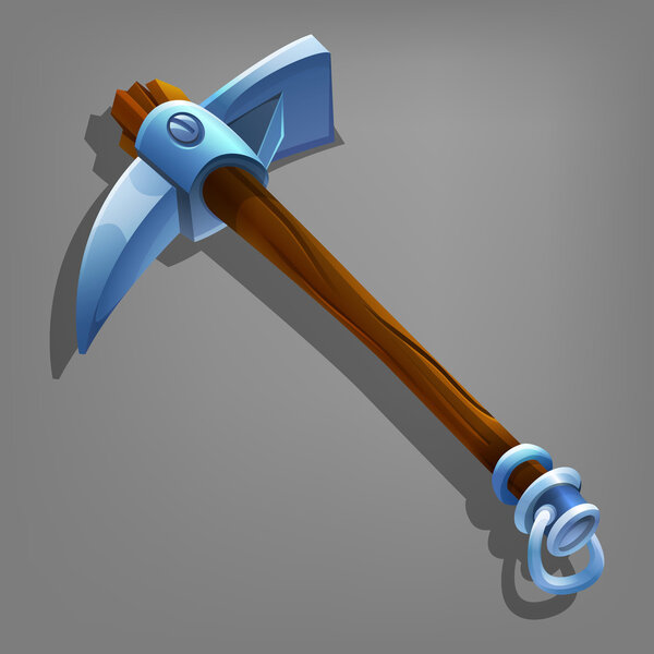 Cartoon mine pickaxe.  