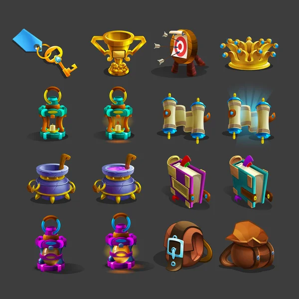 Oyunlar kümesi için Dekoratif simgeler. 