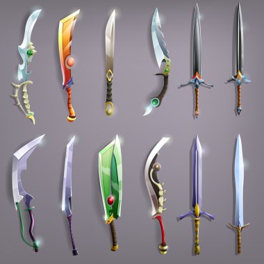 Old  swords set clipart