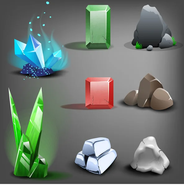 Resource icons for games — Stock Vector