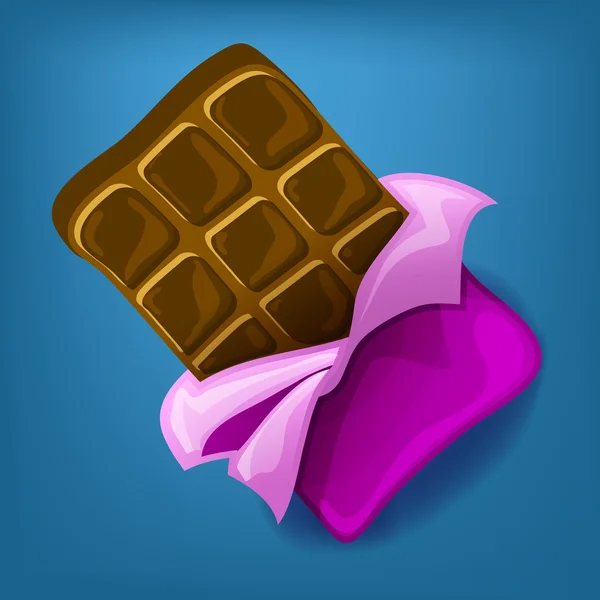 Barre de chocolat dessin animé . — Image vectorielle