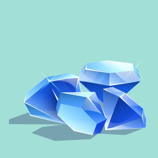 Gemmes de jeu bleu — Image vectorielle