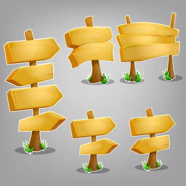 ahşap işaretler seti.