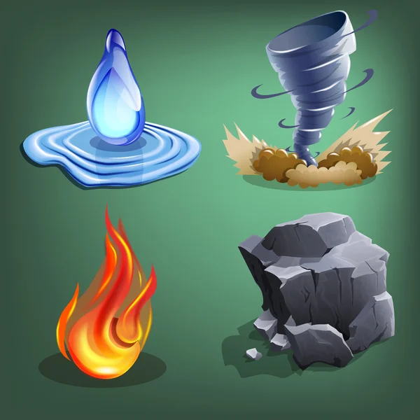 Oyunlar için dört element.