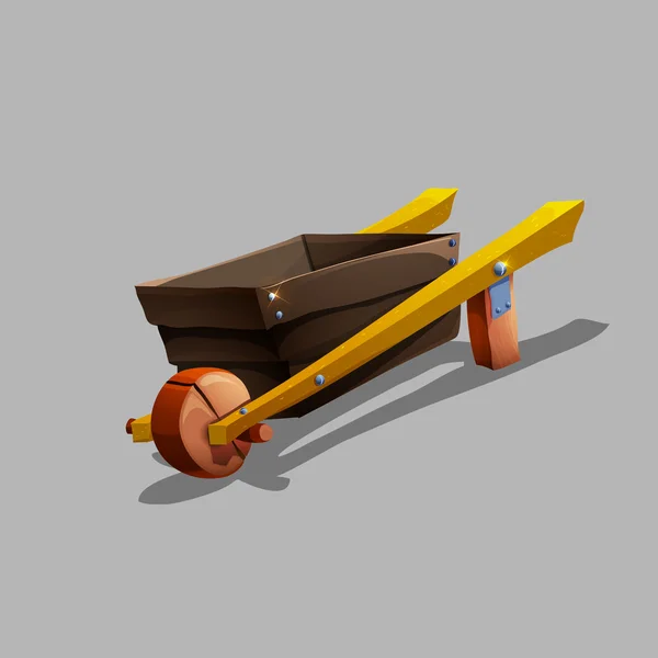 Cartoon wheelbarrow. illustrations. — Stock Vector