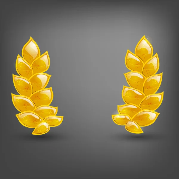Dessin animé laurier d'or . — Image vectorielle