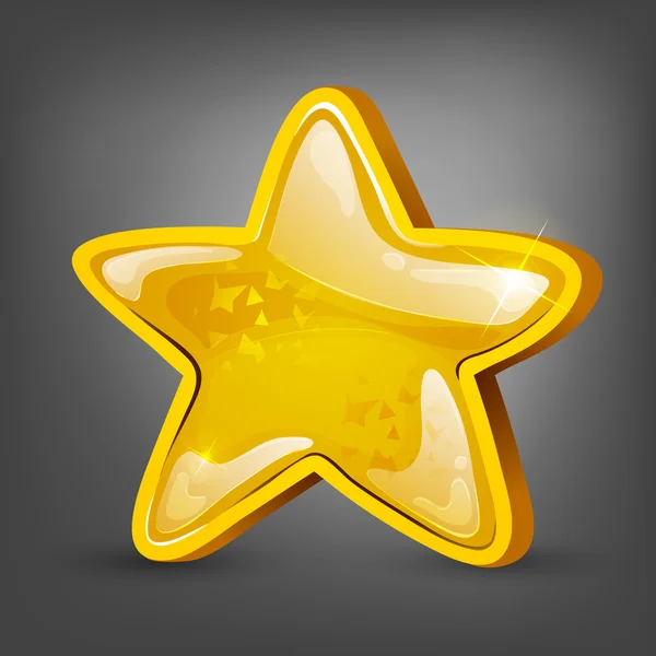 Cartoon étoile d'or . — Image vectorielle