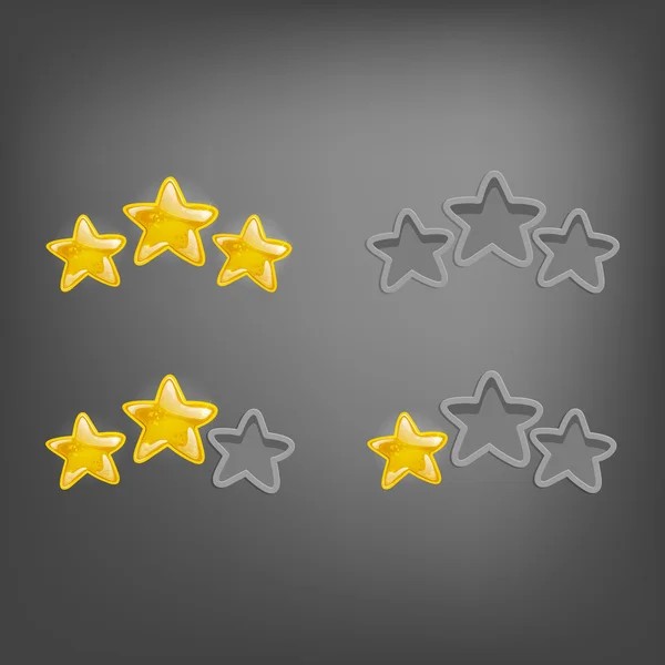 Game icons rating stars. — Stock Vector