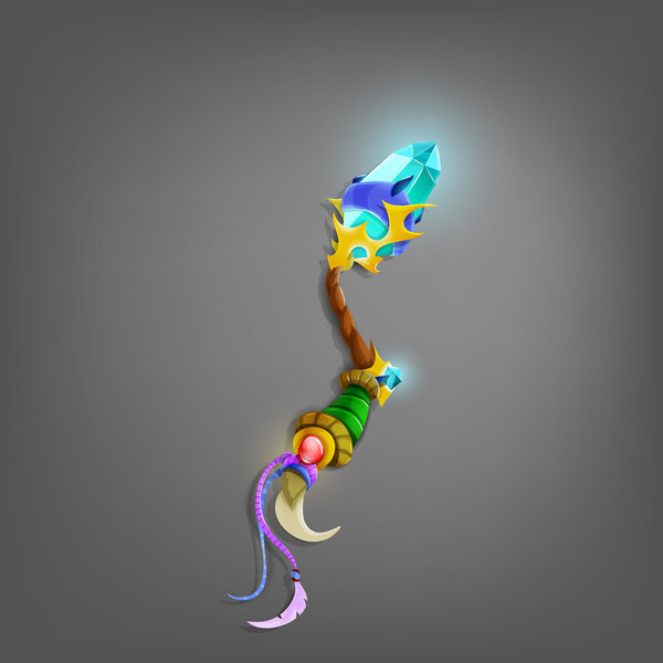 Magic wand for games. illustration.