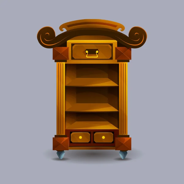 Vintage wooden Cupboard — Stock Vector