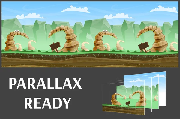 Kesintisiz çizgi film doğa manzara