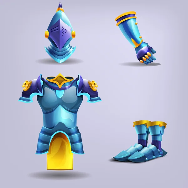 Set of Knight's armor. — Stock Vector