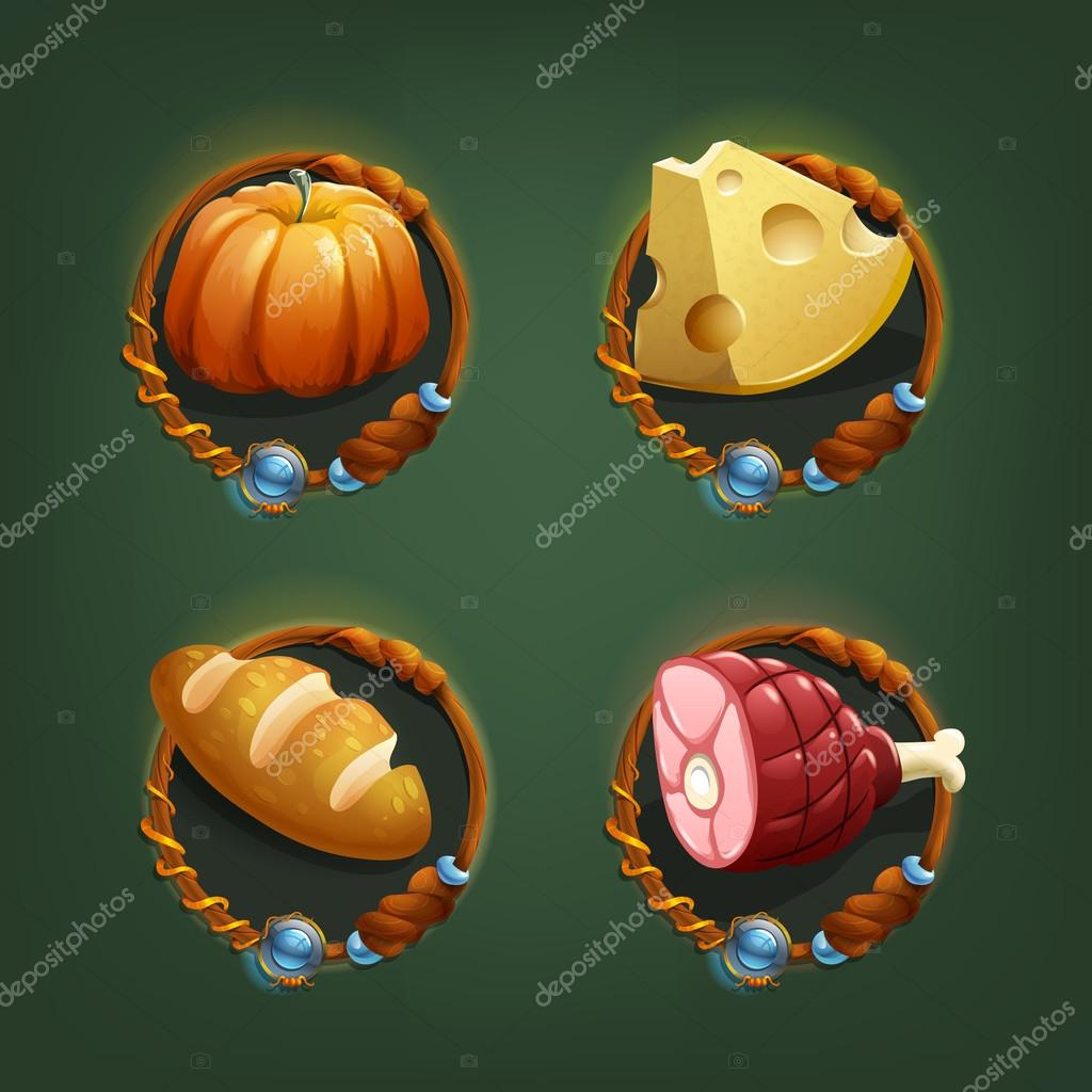 Food icons for games Stock Vector Image by ©MrDeymos 81648800