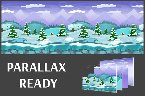 Bir kış doğa manzara resmi