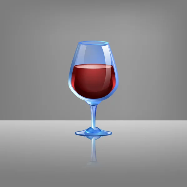 Sklenice červeného vína. — Stockový vektor