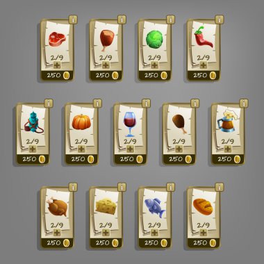 Oyunlar için gıda simge kümesi