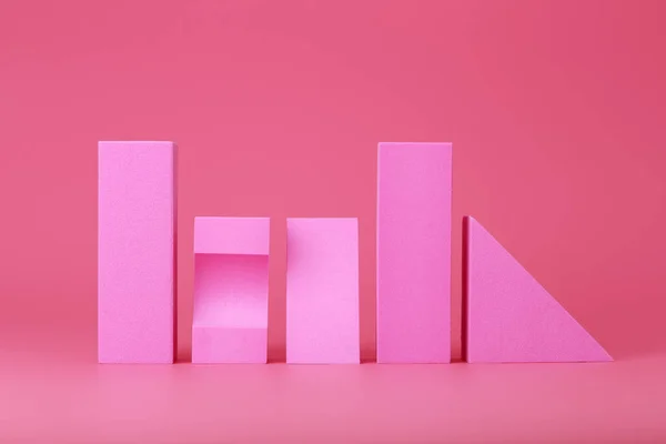 Abstract Trendy Futuristische Achtergrond Roze Kleuren Met Kopieerruimte Monochromatische Kunstzinnige — Stockfoto