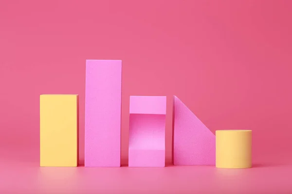 Abstract Trendy Futuristische Achtergrond Roze Gele Kleuren Met Kopieerruimte Heldere — Stockfoto