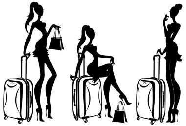 bavul seyahat moda kızlar