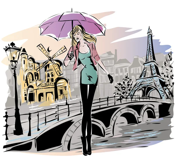 День моды в Париже — стоковый вектор