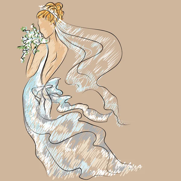 Προσκλητήριο γάμου ημέρα με όμορφη αρραβωνιαστικιά — Διανυσματικό Αρχείο