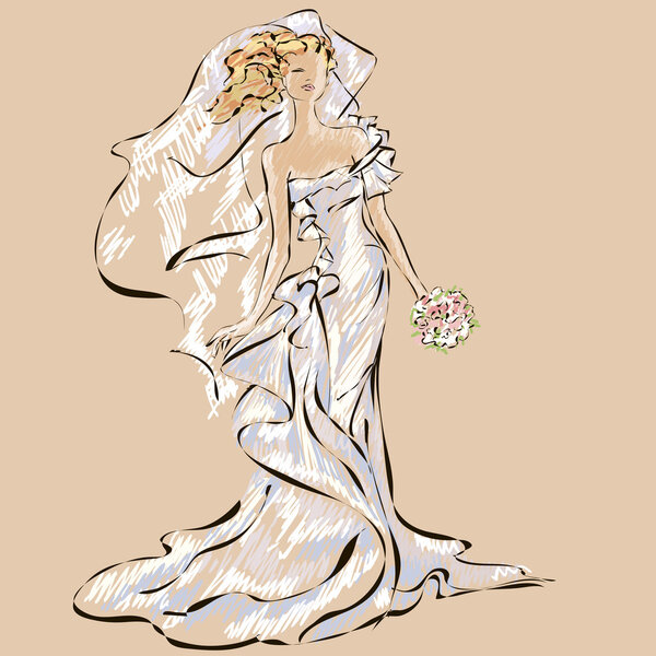 Приглашение на свадьбу с красивой невестой
