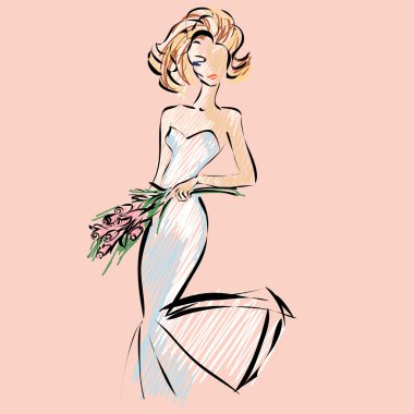 Düğün günü davetiyesi güzel nişanlısı ile