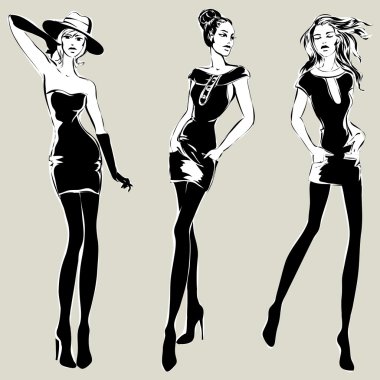 Moda modelleri sonbahar kış stil kroki