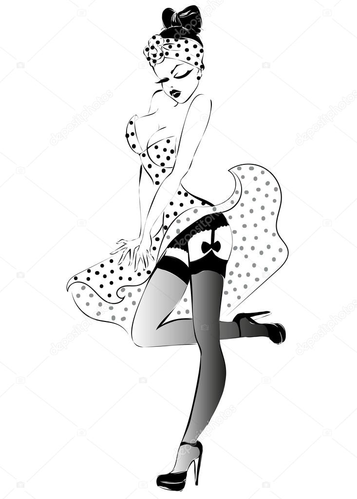 Sexy Pin Up Girl Stock Vector Image By ©sofiapink 92955848