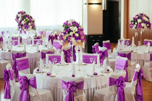 Conjunto Mesa Para Casamento Outro Jantar Evento Servido — Fotografia de Stock