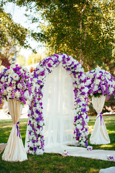 wedding arch in the open air