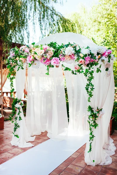 Wedding arch. Beautiful Wedding Ceremony.