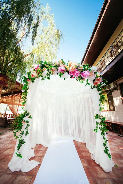 Arco Boda Hermosa Ceremonia Boda — Foto de Stock