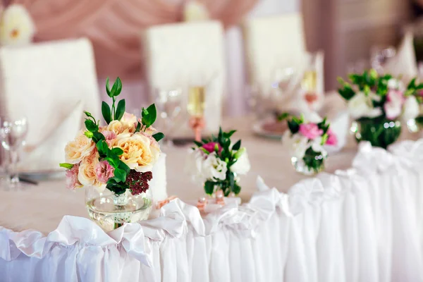 Huwelijksdecoratie Tafel Restaurant — Stockfoto