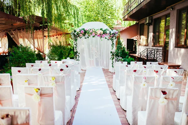 Arco Boda Hermosa Ceremonia Boda — Foto de Stock