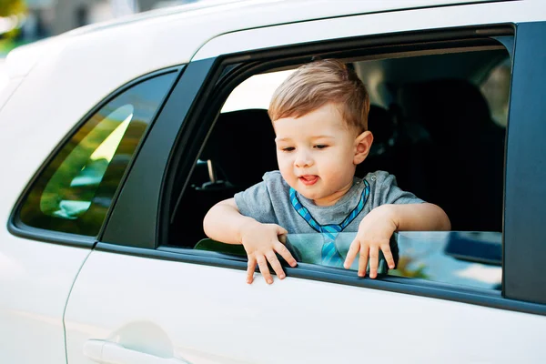 Adorable Baby Boy Car — Stock Photo, Image