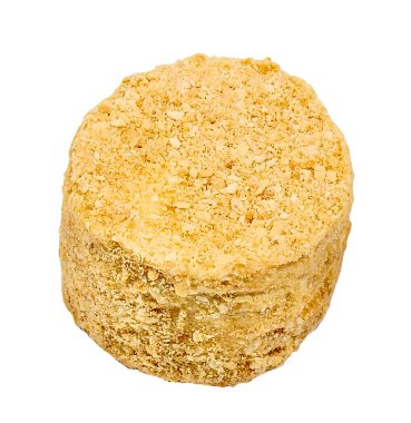 Beyaz arka planda izole edilmiş Napolyon keki