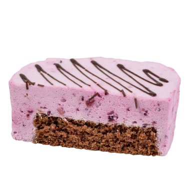 Beyaz arka planda izole edilmiş lezzetli ve sulu sufle.