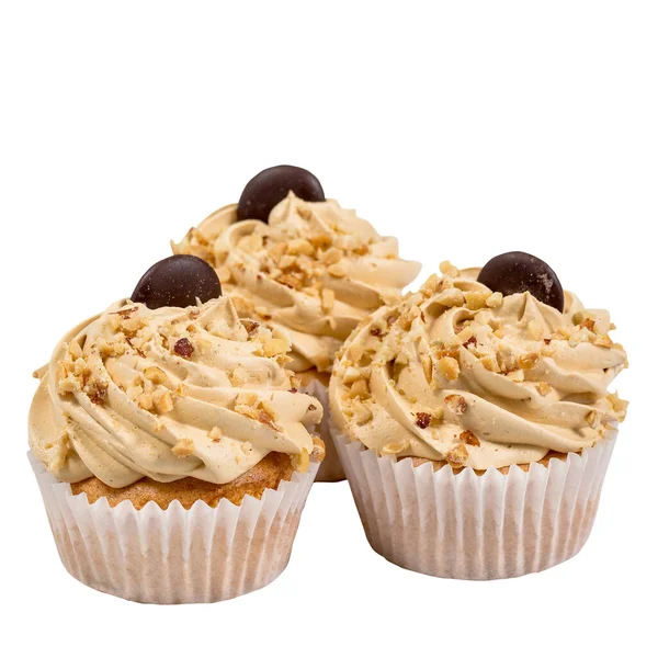 Delicioso Cupcake Casero Aislado Blanco — Foto de Stock