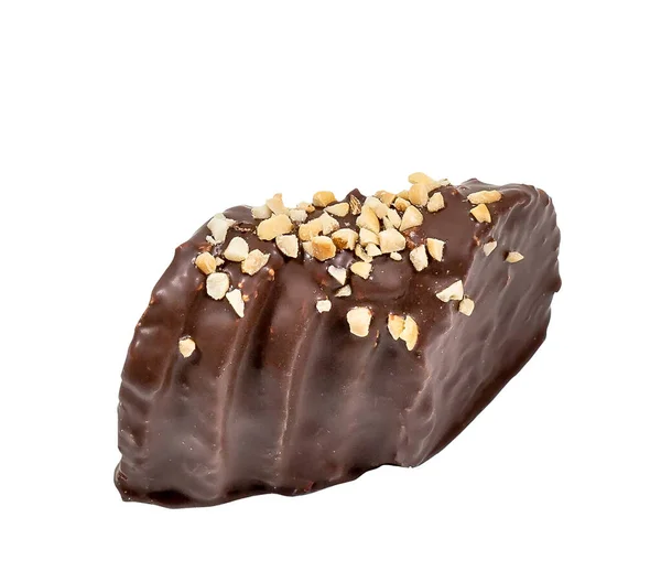Bonbons Chocolat Avec Remplissage Isolé Sur Blanc — Photo