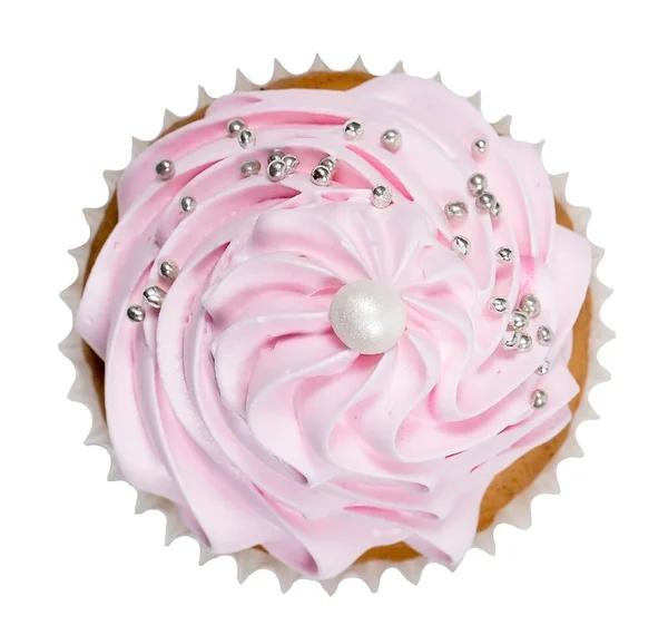 Delicioso Cupcake Casero Aislado Blanco — Foto de Stock