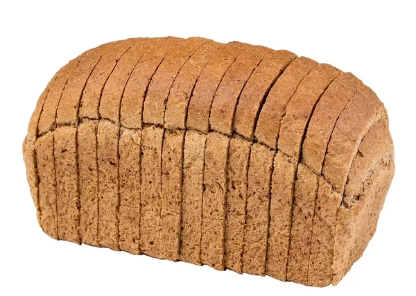 Knapperig Brood Brood Geïsoleerd Een Witte Achtergrond — Stockfoto