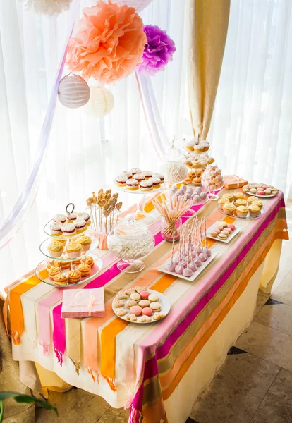 Wedding candy bar decorations — Stock Photo, Image