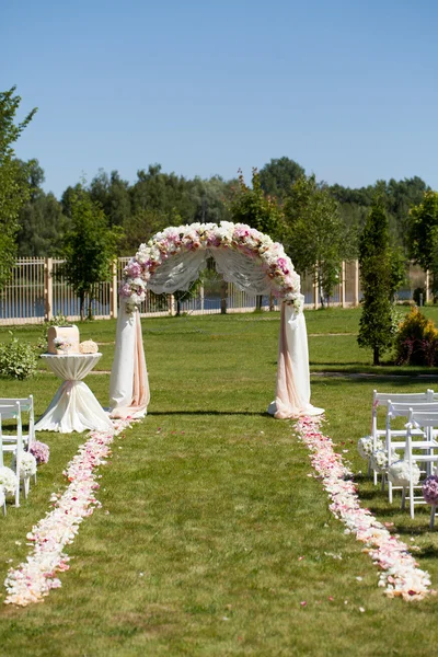 Decoração cerimônia de casamento — Fotografia de Stock