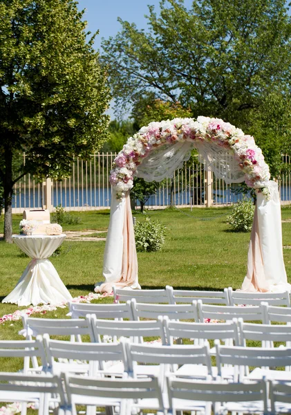 Wedding ceremony decoration — Stock Photo, Image